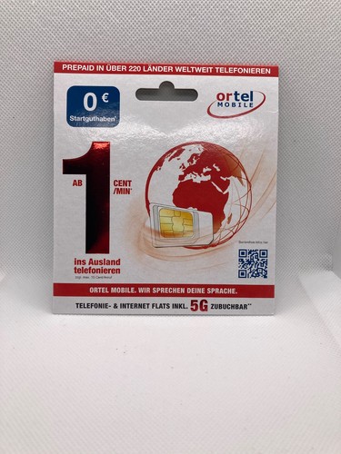 Scheda sim prepagata ortel - sim,