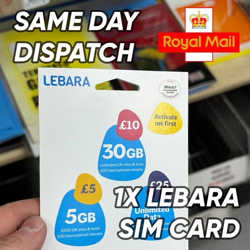 Sim ufficiale lebara - pay, as