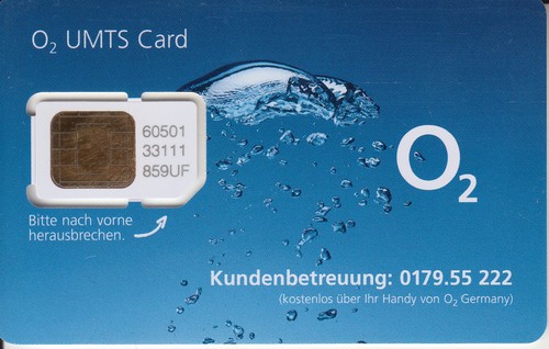 Scheda sim umts card - scheda, o2